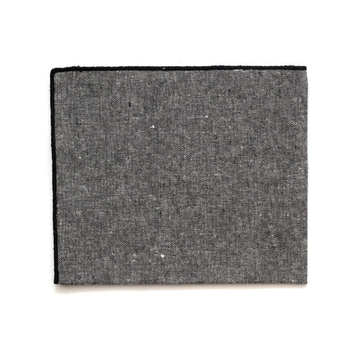 Pocket Square in Grayscale Cotton