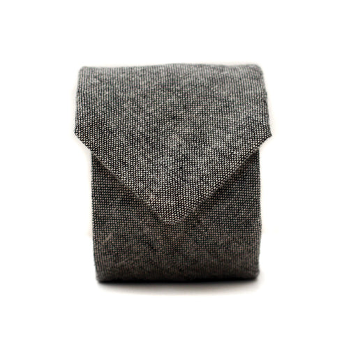 Neck Tie in Grayscale Cotton