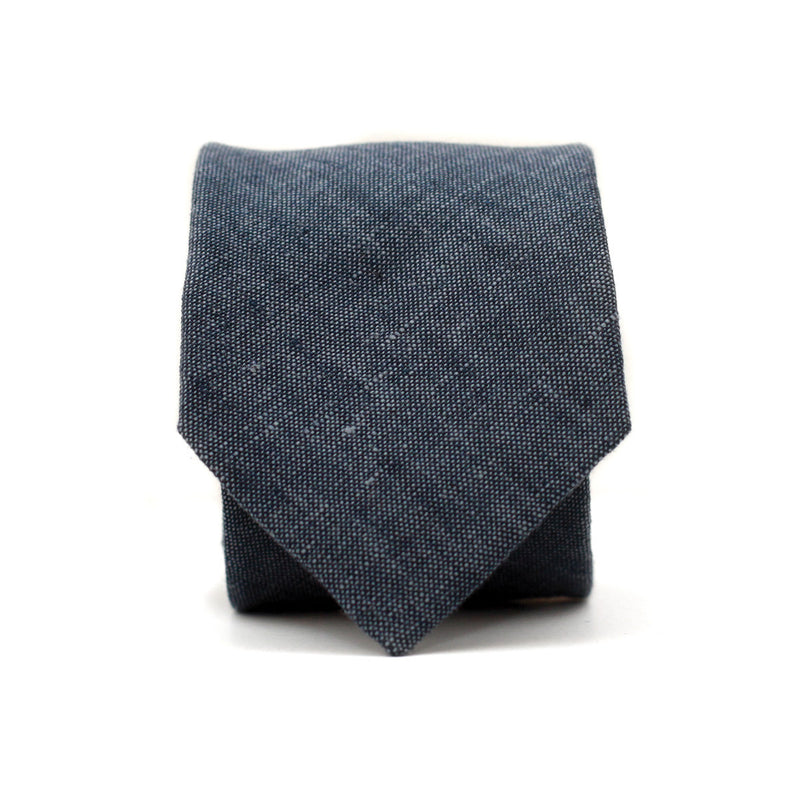 Neck Tie in Light Indigo Linen