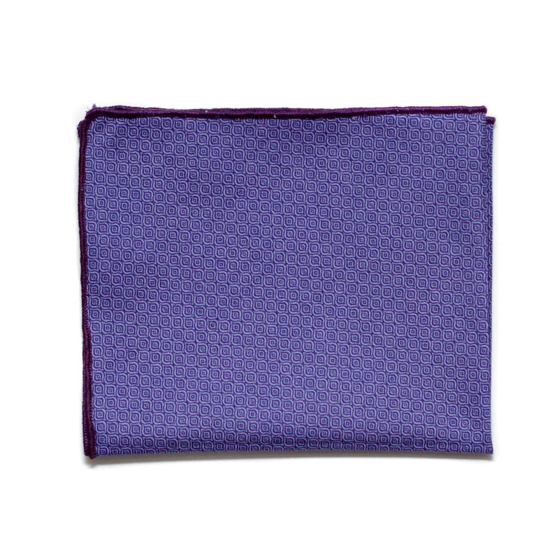 Pocket Square in Purple Diamond Cotton