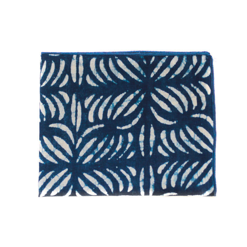 Pocket Square in Palm Leaf Indian Cotton